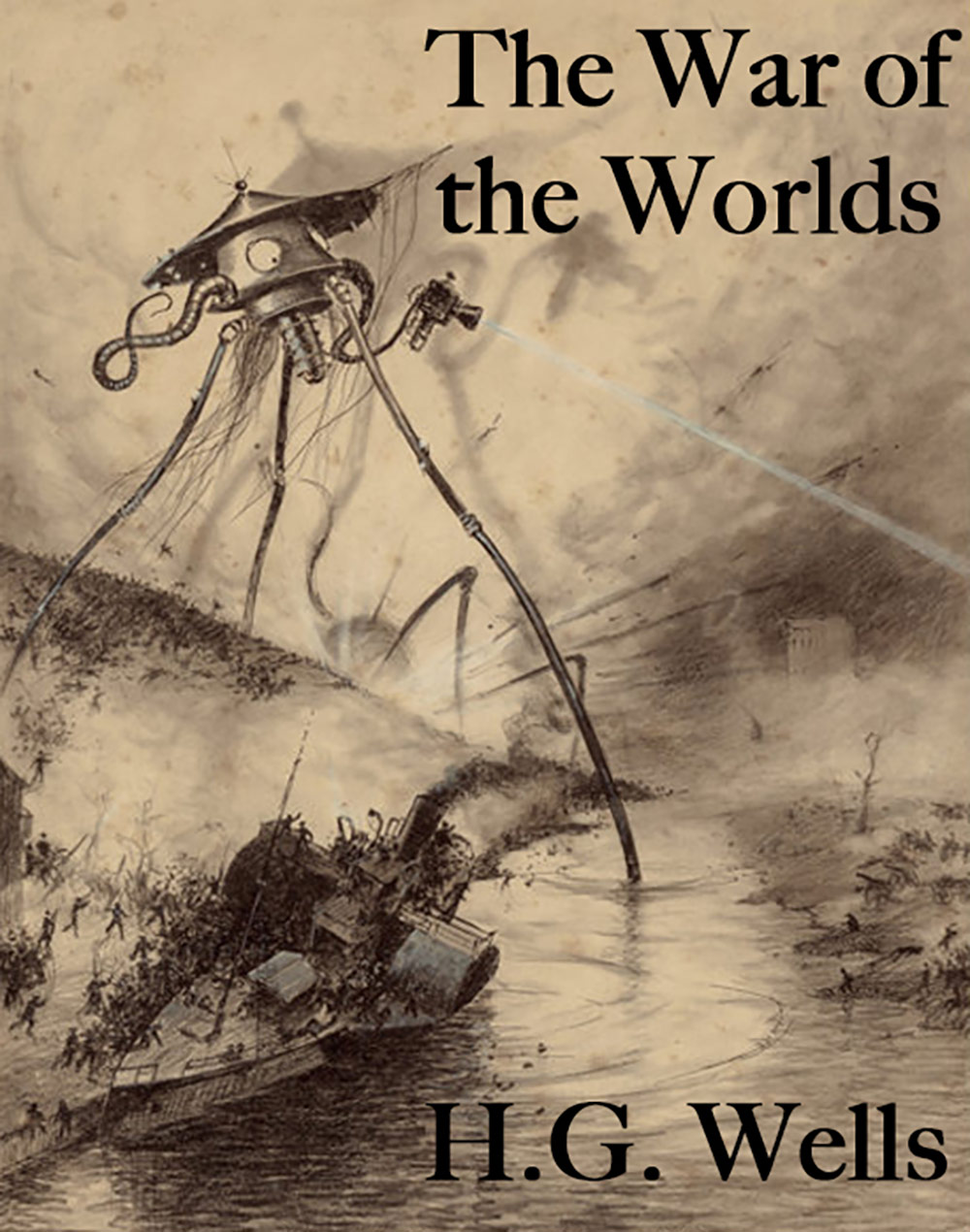 Omslaget till War of the Worlds av H.G. Wells