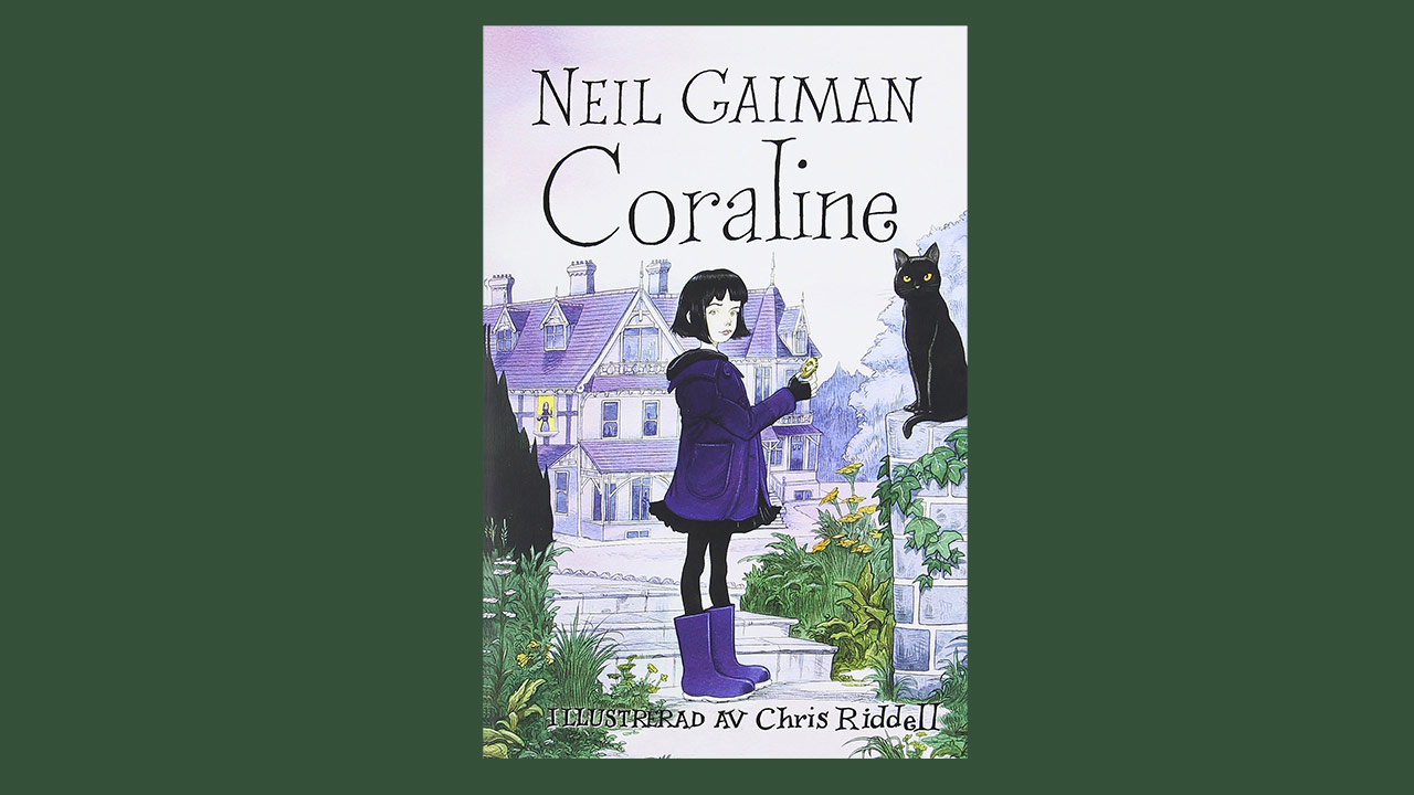 Omslaget på boken Coraline